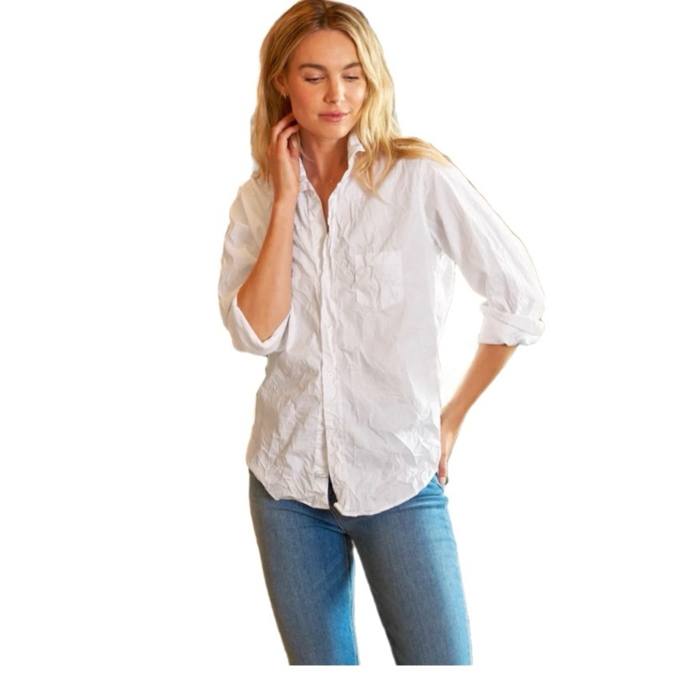 Frank & Eileen BARRY Signature Crinkle Tailored Button-Up Shirt